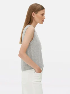 Gebreid Vest Met Geribde Rand The Edit