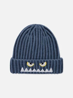 Gebreide Beanie Met Borduursel