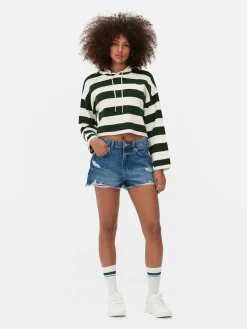 Gebreide Gestreepte Hoodie