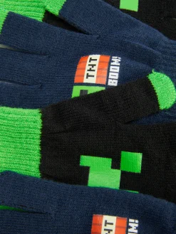 Gebreide Handschoenen Minecraft, Set Van 2