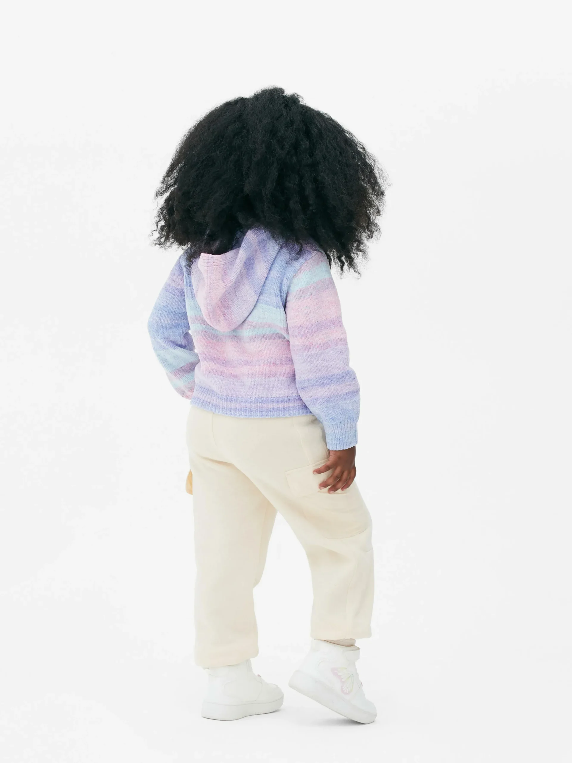 Gebreide Hoodie Met Regenboogkleuren
