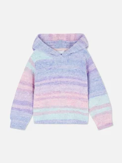 Gebreide Hoodie Met Regenboogkleuren