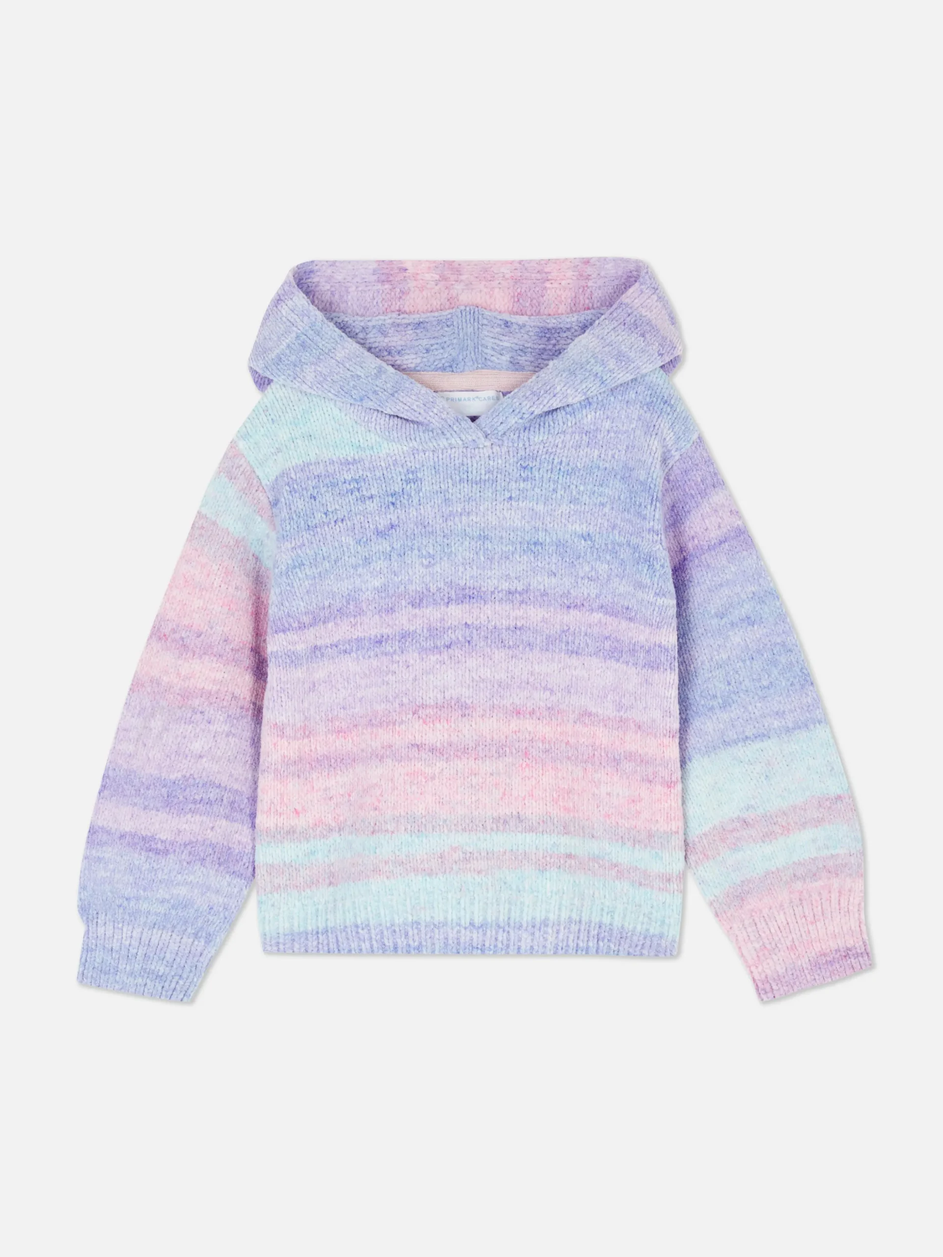 Gebreide Hoodie Met Regenboogkleuren