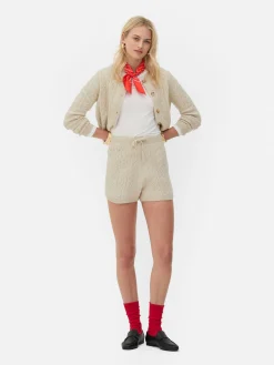 Gebreide Korte Broek Met Kabels Rita Ora