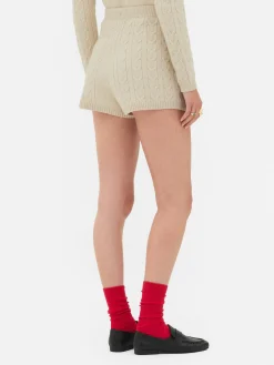 Gebreide Korte Broek Met Kabels Rita Ora