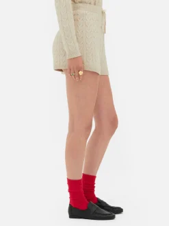 Gebreide Korte Broek Met Kabels Rita Ora