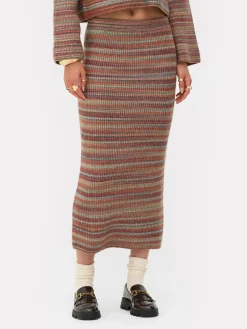 Gebreide Midirok Met Strepen Rita Ora