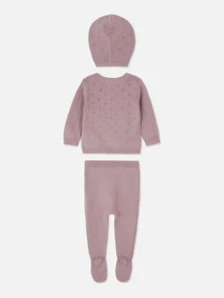 Gebreide Set Van Vest, Legging En Pet
