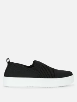 Gebreide Sneakers Met Ribbels