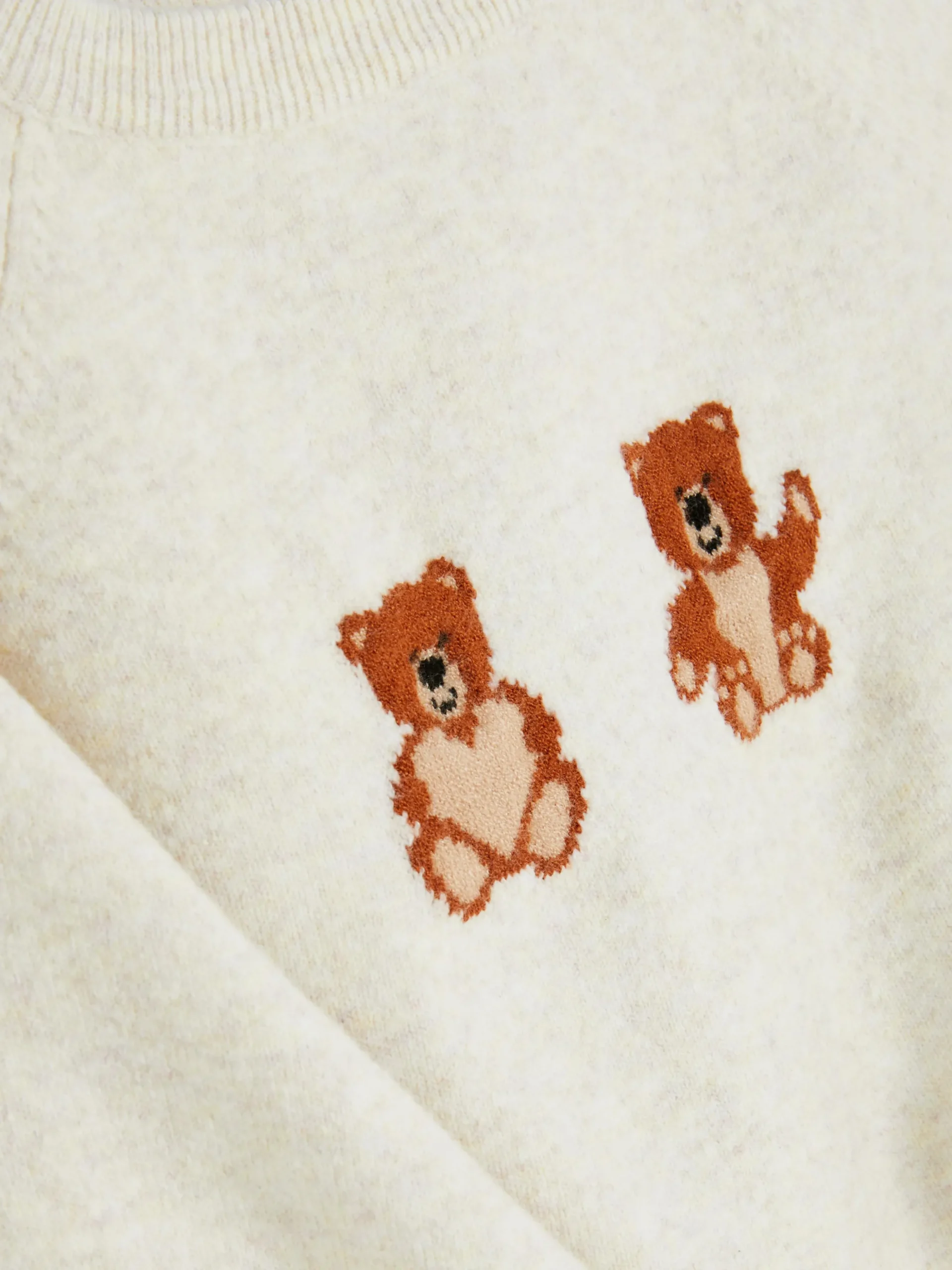Gebreide Trui Met Teddybeerdesign