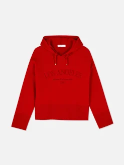 Gebreide Trui Met Tekst En Capuchon