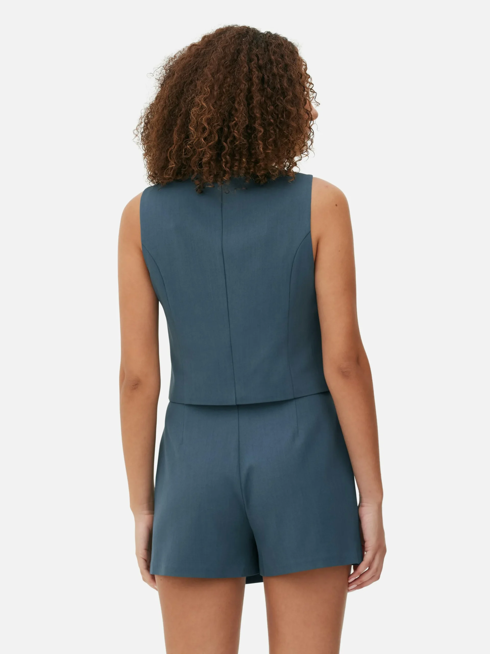 Gekleed Gilet Met Knoopsluiting