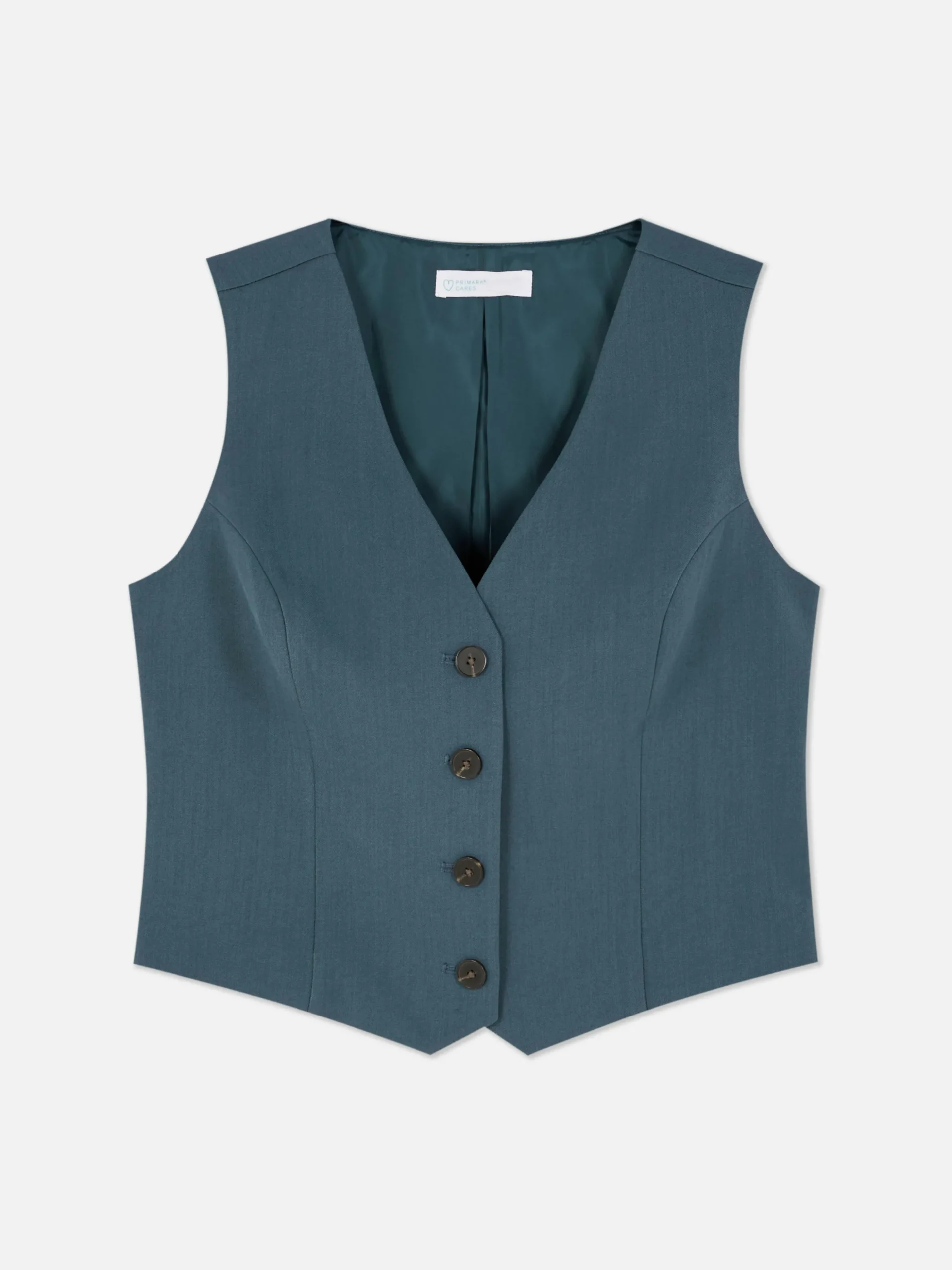 Gekleed Gilet Met Knoopsluiting