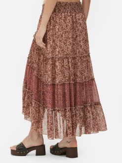 Gelaagde Chiffon Maxirok Rita Ora
