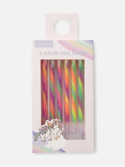 Gelpennen Met Eenhoorns, Set Van 6