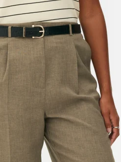 Geplooide Broek Met Riem