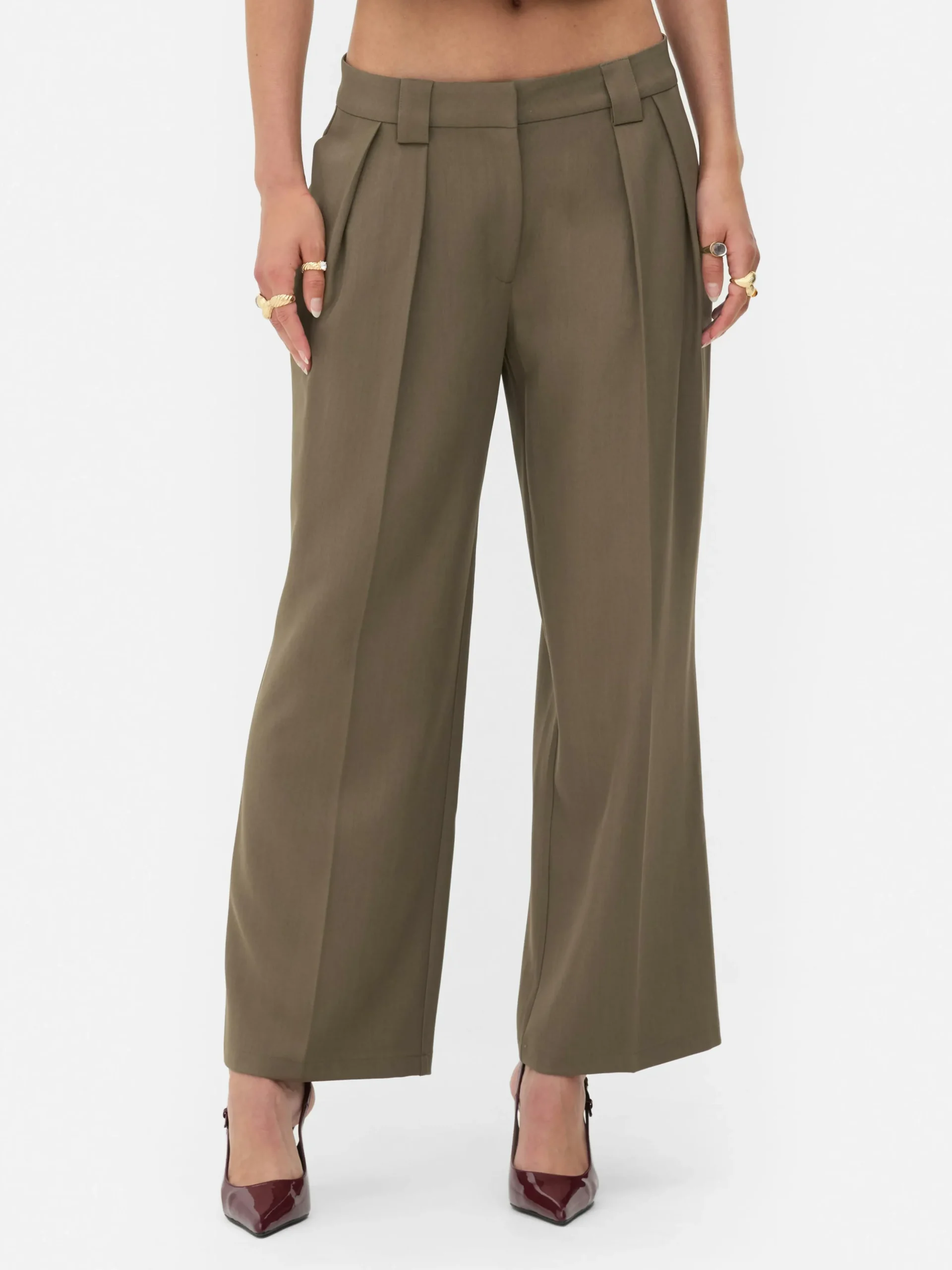 Geplooide Broek Met Wijde Pijpen Rita Ora