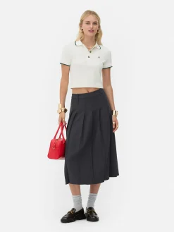 Geplooide Halflange Rok Rita Ora
