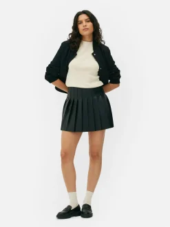 Geplooide Minirok Van Imitatieleer