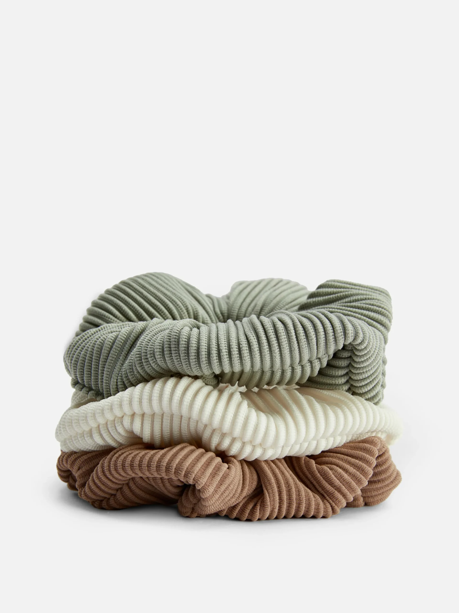 Geribbelde Scrunchies, Set Van 3