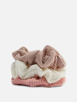 Geribbelde Scrunchies, Set Van 3