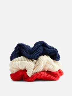 Geribbelde Scrunchies, Set Van 3
