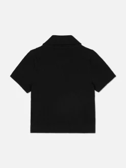Geribd Poloshirt Met Korte Mouwen