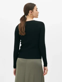 Geribd Vest Met V-hals