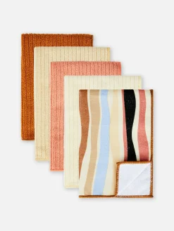 Geribde Vaatdoeken, Set Van 5