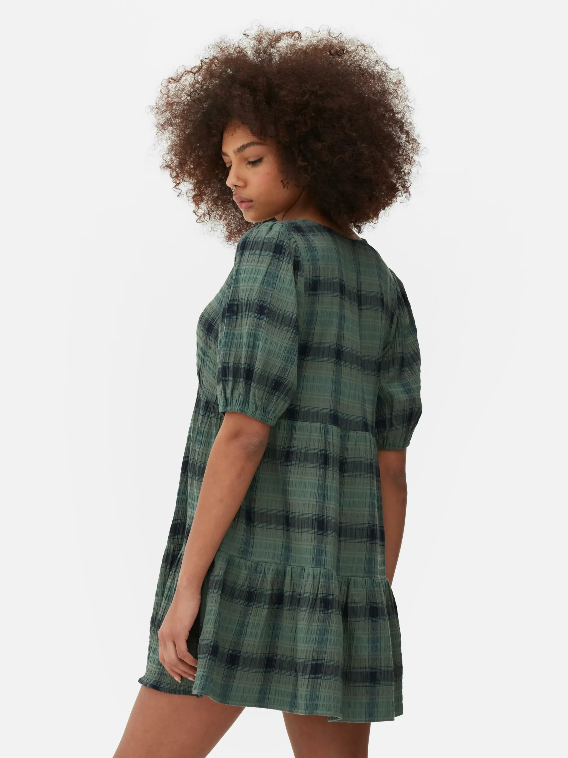Geruite Mini-jurk