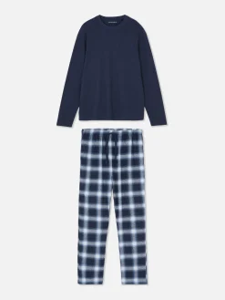 Geruite Pyjama Van Geborsteld Katoen