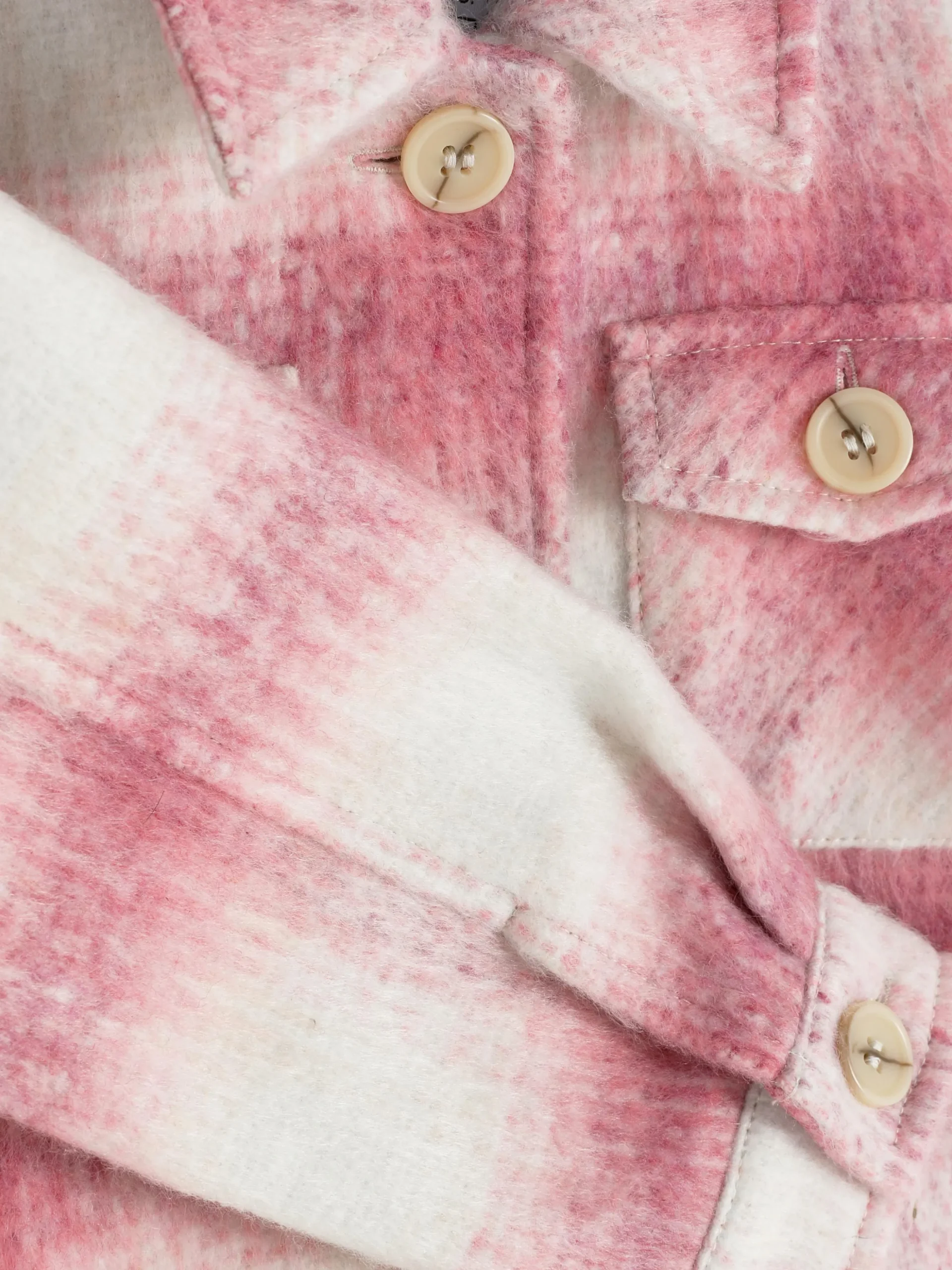 Geruite Shacket Met Knopen