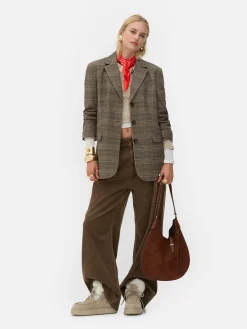 Geruite Single-breasted Blazer Rita Ora