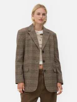 Geruite Single-breasted Blazer Rita Ora