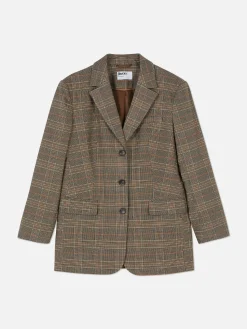Geruite Single-breasted Blazer Rita Ora