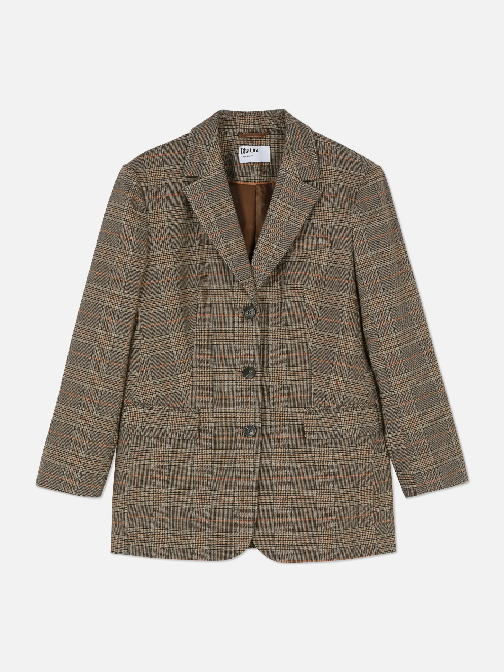 Geruite Single-breasted Blazer Rita Ora