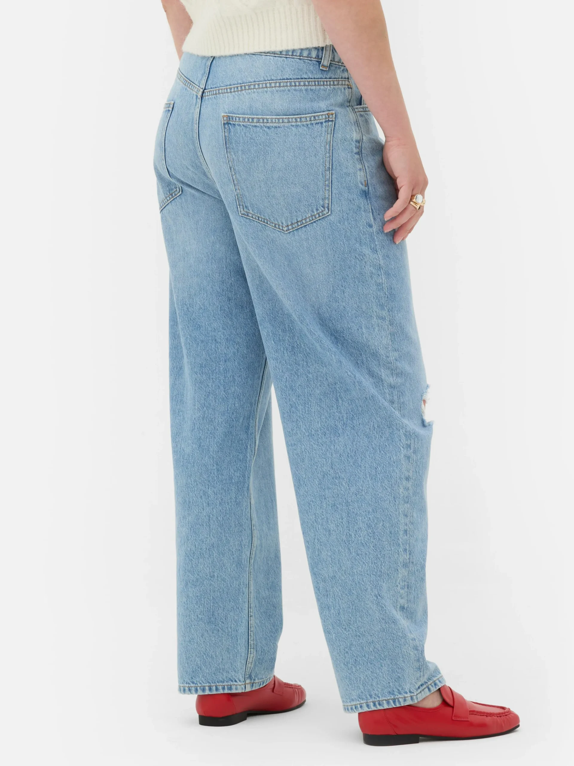 Gescheurde Dad-jeans Rita Ora