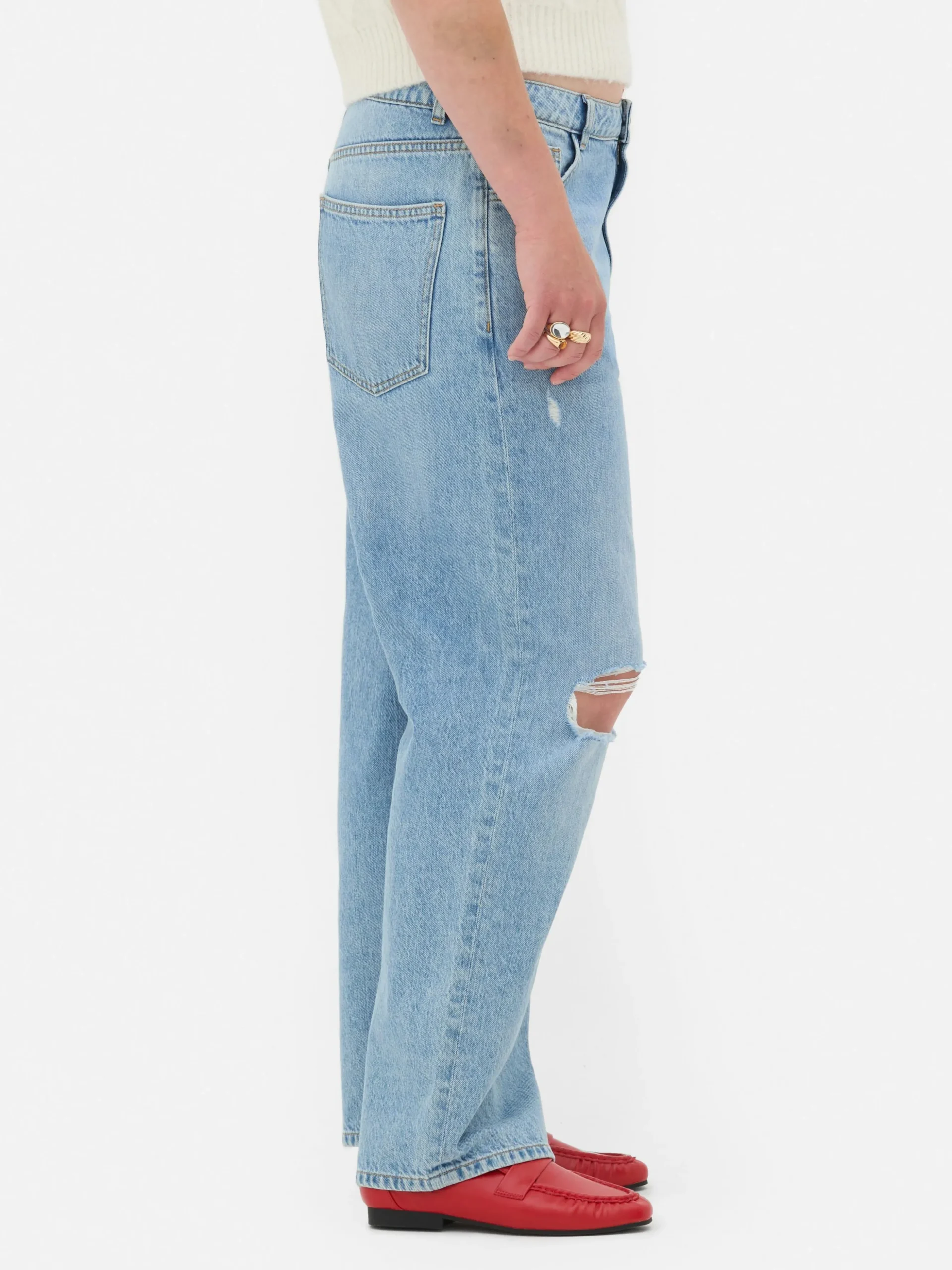 Gescheurde Dad-jeans Rita Ora