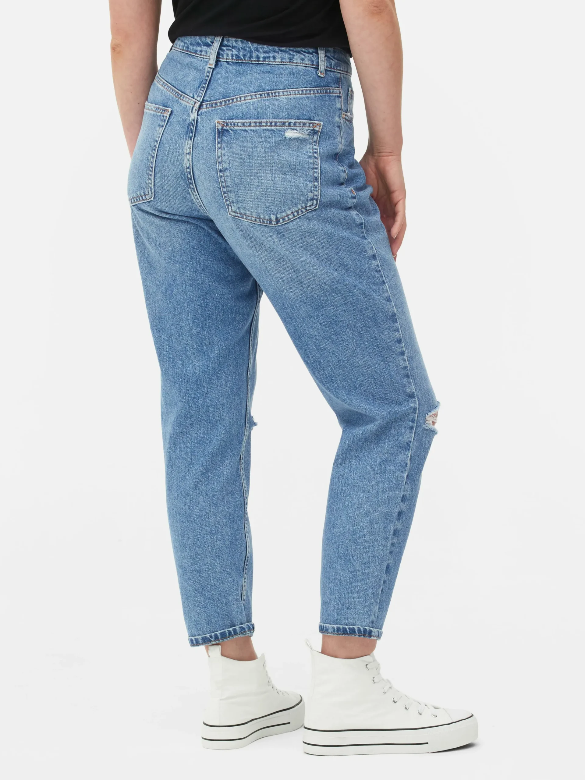 Gescheurde Spijkerbroek Met Hoge Taille