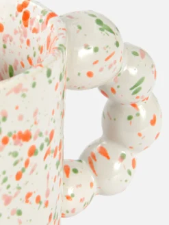 Gespikkelde Mok Met Bubbelhandvat
