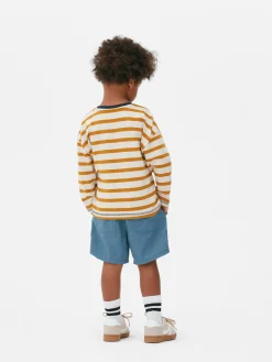 Gestreept T-shirt Met Lange Mouwen En Textuur