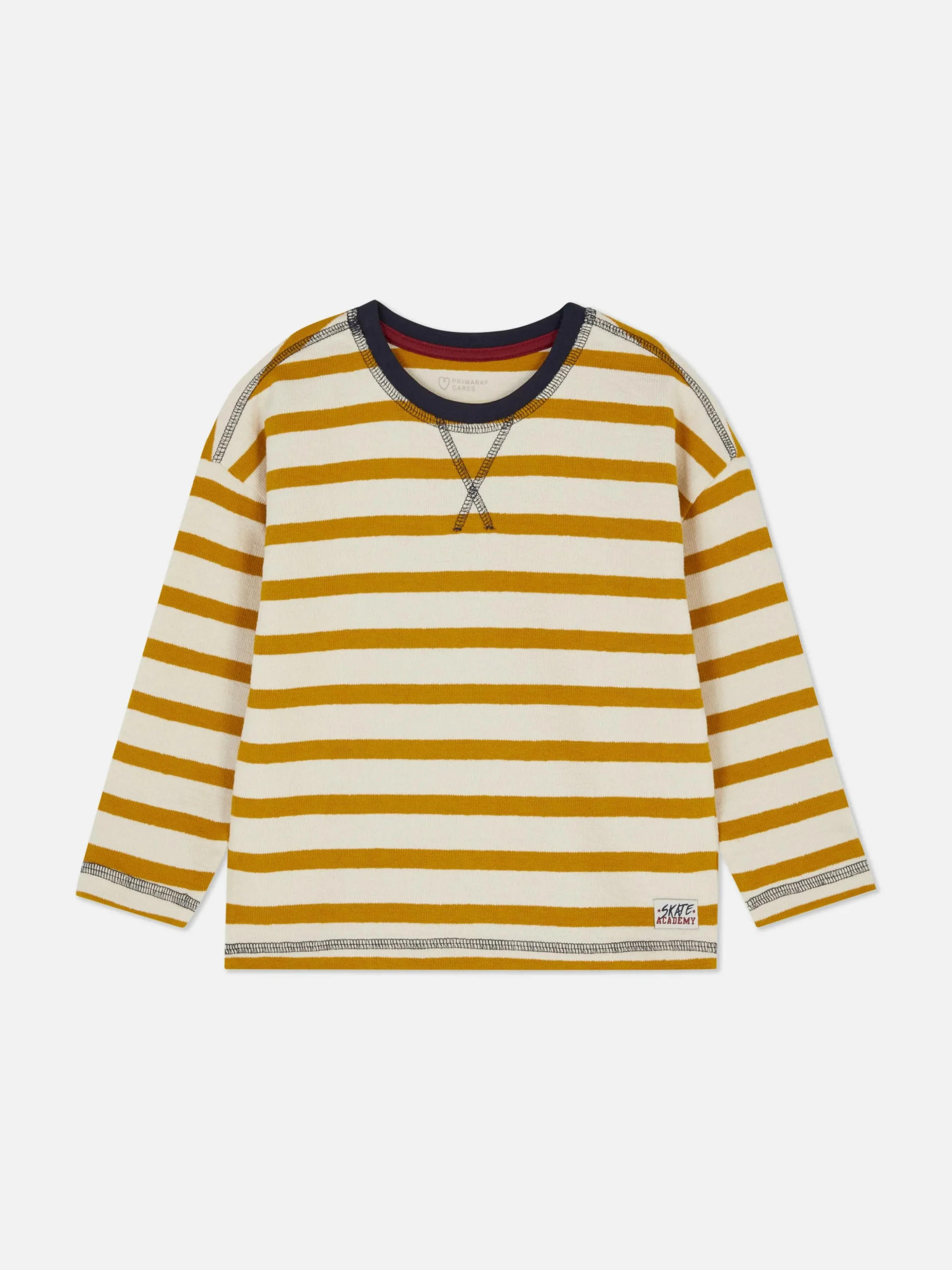 Gestreept T-shirt Met Lange Mouwen En Textuur