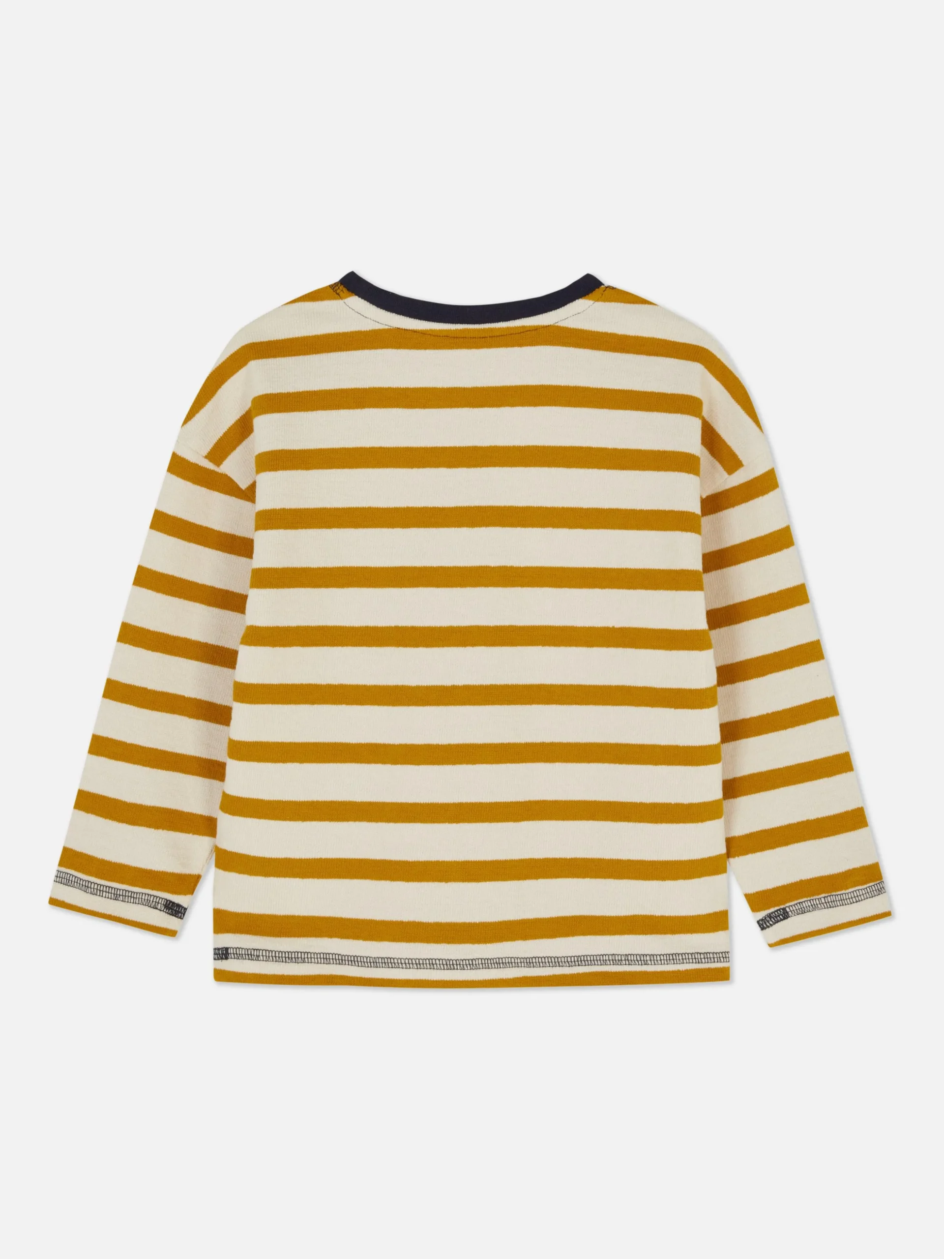 Gestreept T-shirt Met Lange Mouwen En Textuur