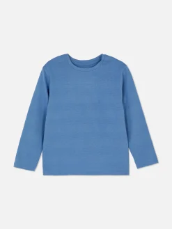 Gestreept T-shirt Met Lange Mouwen En Textuur