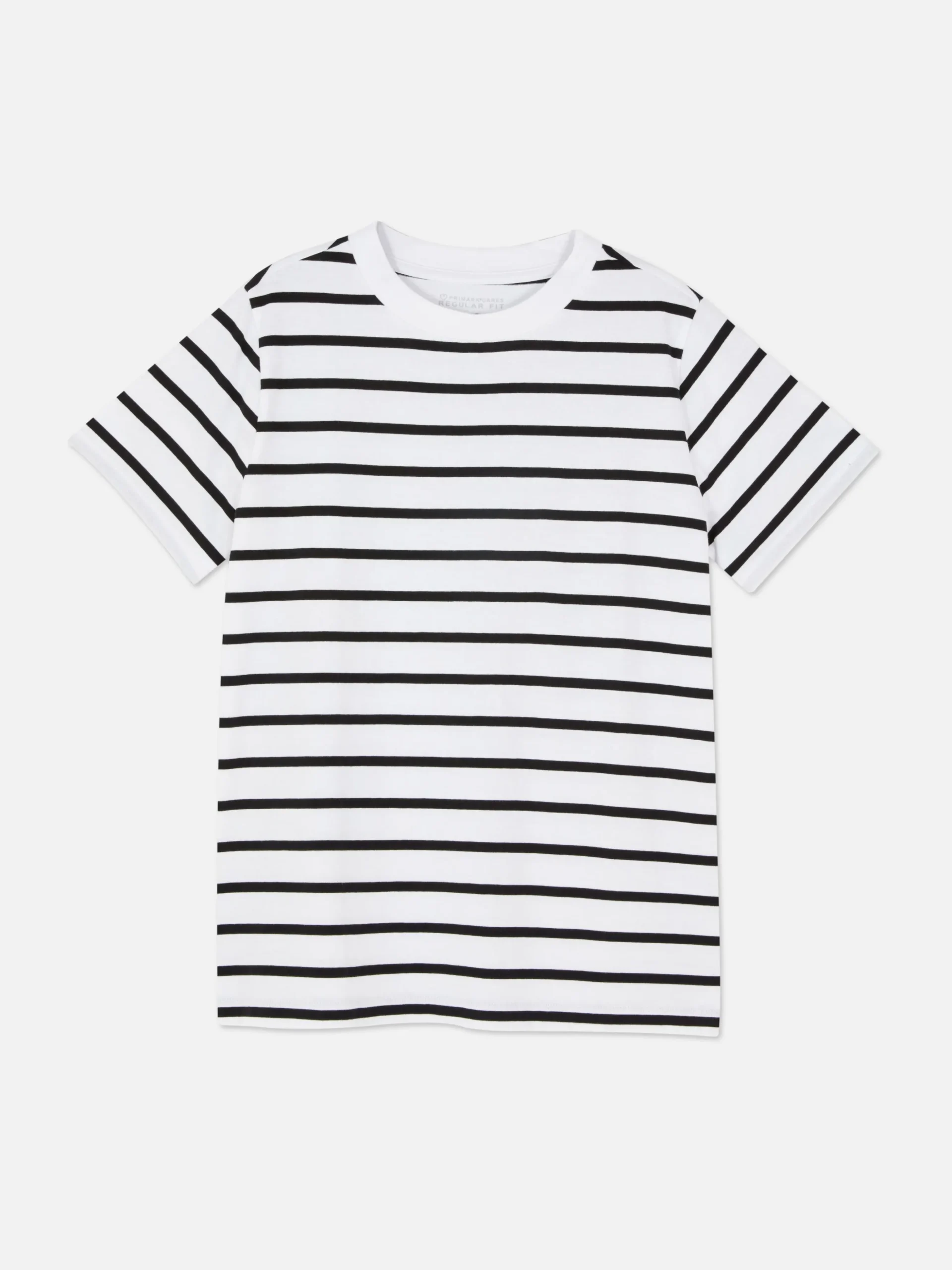 Gestreept T-shirt Met Ronde Hals