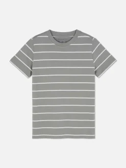 Gestreept T-shirt Met Ronde Hals
