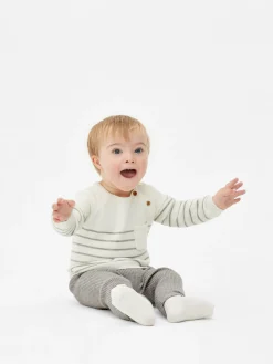 Gestreepte Gebreide Trui En Matchende Legging