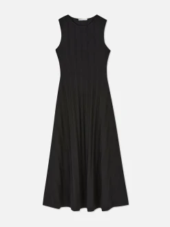 Gestreepte Mouwloze Maxi-jurk Met Textuur