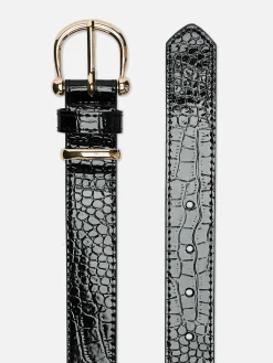 Getextureerde Riem Met Gesp