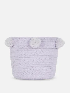 Gevlochten Mand Met Pompons